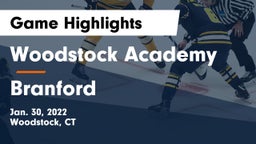 Woodstock Academy  vs Branford  Game Highlights - Jan. 30, 2022