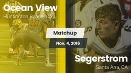 Matchup: Ocean View High vs. Segerstrom  2016