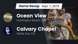Recap: Ocean View  vs. Calvary Chapel  2018