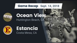 Recap: Ocean View  vs. Estancia  2018