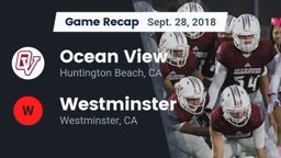 Recap: Ocean View  vs. Westminster  2018
