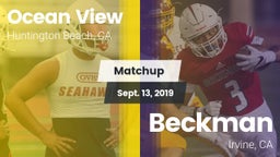 Matchup: Ocean View High vs. Beckman  2019
