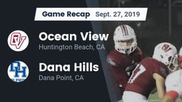 Recap: Ocean View  vs. Dana Hills  2019