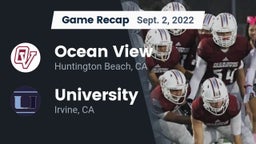 Recap: Ocean View  vs. University  2022
