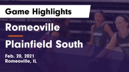 Romeoville  vs Plainfield South  Game Highlights - Feb. 20, 2021