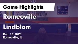 Romeoville  vs Lindblom  Game Highlights - Dec. 12, 2022