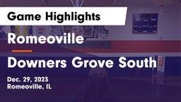 Romeoville  vs Downers Grove South  Game Highlights - Dec. 29, 2023