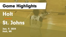 Holt  vs St. Johns  Game Highlights - Jan. 9, 2024