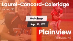 Matchup: Laurel-Concord-Coler vs. Plainview  2017