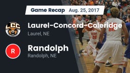 Recap: Laurel-Concord-Coleridge  vs. Randolph  2017