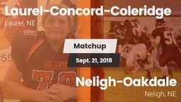 Matchup: Laurel-Concord-Coler vs. Neligh-Oakdale  2018