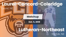 Matchup: Laurel-Concord-Coler vs. Lutheran-Northeast  2018