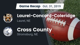 Recap: Laurel-Concord-Coleridge  vs. Cross County  2019