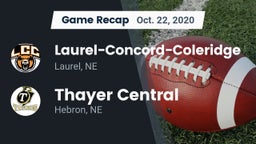 Recap: Laurel-Concord-Coleridge  vs. Thayer Central  2020