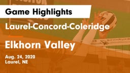 Laurel-Concord-Coleridge  vs Elkhorn Valley  Game Highlights - Aug. 24, 2020