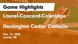 Laurel-Concord-Coleridge  vs Hartington Cedar Catholic Game Highlights - Oct. 13, 2020