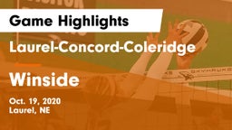 Laurel-Concord-Coleridge  vs Winside Game Highlights - Oct. 19, 2020