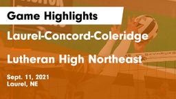 Laurel-Concord-Coleridge  vs Lutheran High Northeast Game Highlights - Sept. 11, 2021