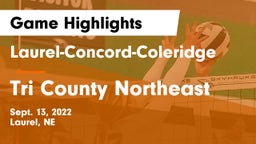 Laurel-Concord-Coleridge  vs Tri County Northeast Game Highlights - Sept. 13, 2022