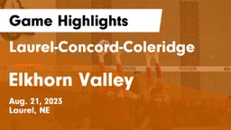 Laurel-Concord-Coleridge  vs Elkhorn Valley Game Highlights - Aug. 21, 2023