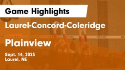 Laurel-Concord-Coleridge  vs Plainview Game Highlights - Sept. 14, 2023