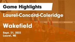 Laurel-Concord-Coleridge  vs Wakefield Game Highlights - Sept. 21, 2023