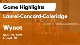 Laurel-Concord-Coleridge  vs Wynot Game Highlights - Sept. 21, 2023