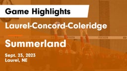 Laurel-Concord-Coleridge  vs Summerland Game Highlights - Sept. 23, 2023