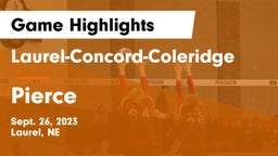 Laurel-Concord-Coleridge  vs Pierce Game Highlights - Sept. 26, 2023