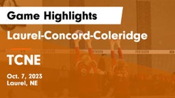 Laurel-Concord-Coleridge  vs TCNE Game Highlights - Oct. 7, 2023