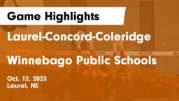 Laurel-Concord-Coleridge  vs Winnebago Public Schools Game Highlights - Oct. 12, 2023