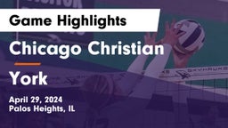 Chicago Christian  vs York  Game Highlights - April 29, 2024
