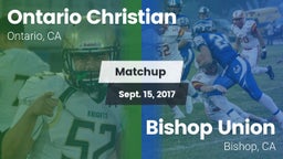 Matchup: Ontario Christian vs. Bishop Union  2017