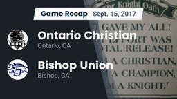 Recap: Ontario Christian  vs. Bishop Union  2017