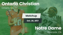 Matchup: Ontario Christian vs. Notre Dame  2017