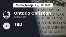 Recap: Ontario Christian  vs. TBD 2018