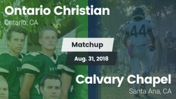 Matchup: Ontario Christian vs. Calvary Chapel  2018