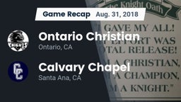 Recap: Ontario Christian  vs. Calvary Chapel  2018