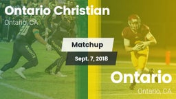 Matchup: Ontario Christian vs. Ontario  2018