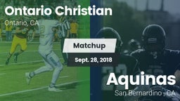 Matchup: Ontario Christian vs. Aquinas   2018