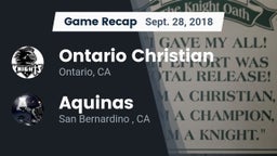 Recap: Ontario Christian  vs. Aquinas   2018