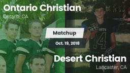 Matchup: Ontario Christian vs. Desert Christian  2018