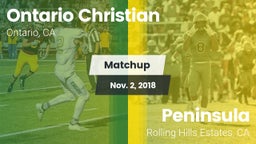 Matchup: Ontario Christian vs.  Peninsula  2018