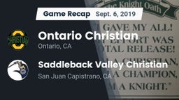 Recap: Ontario Christian  vs. Saddleback Valley Christian  2019