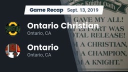 Recap: Ontario Christian  vs. Ontario  2019