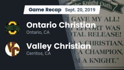 Recap: Ontario Christian  vs. Valley Christian  2019