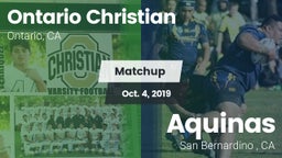 Matchup: Ontario Christian vs. Aquinas   2019