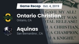 Recap: Ontario Christian  vs. Aquinas   2019