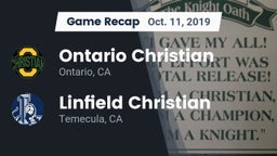 Recap: Ontario Christian  vs. Linfield Christian  2019
