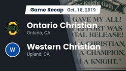 Recap: Ontario Christian  vs. Western Christian  2019